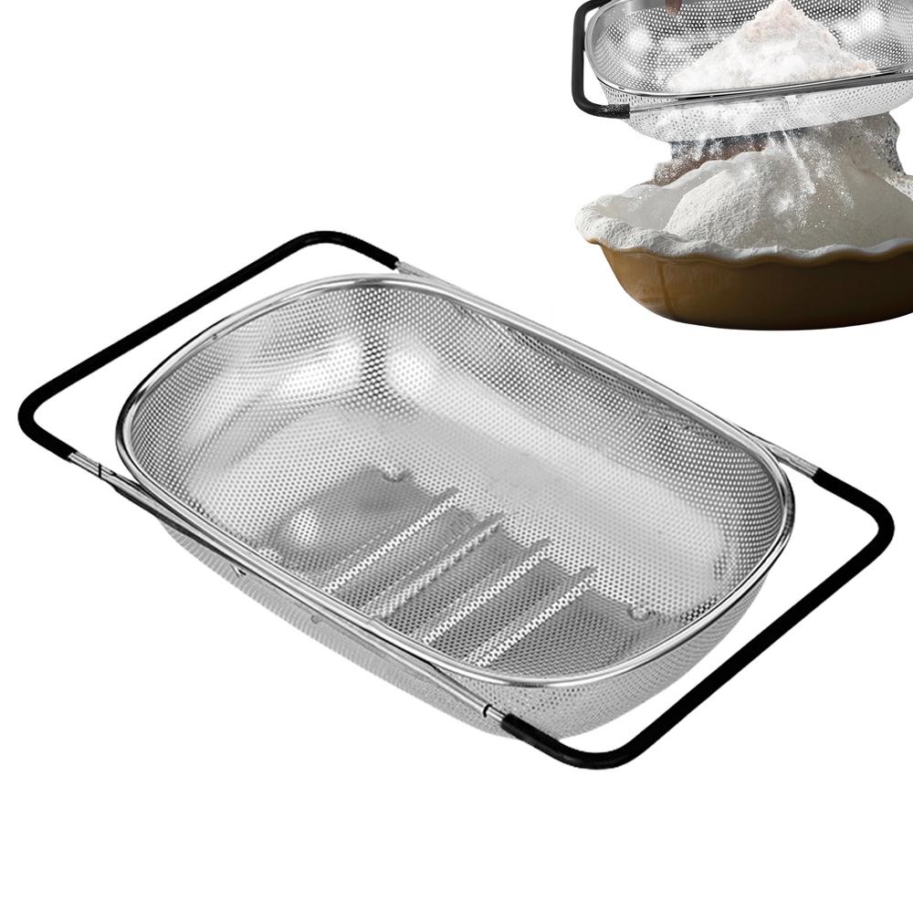 Дренаж для пищевых продуктов Дуршлаг для раковины с ручкой Дуршлаг из нержавеющей стали Дуршлаг с мелкой сеткой Дуршлаг для раковины Большой дуршлаг Корзина для