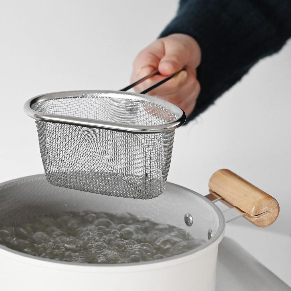Полукруглый дуршлаг из нержавеющей стали, дуршлаг для бульона, дуршлаг для соевой пасты